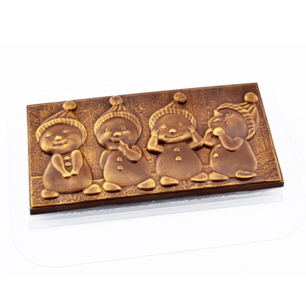 Форма пластиковая "Плитка Снеговички"