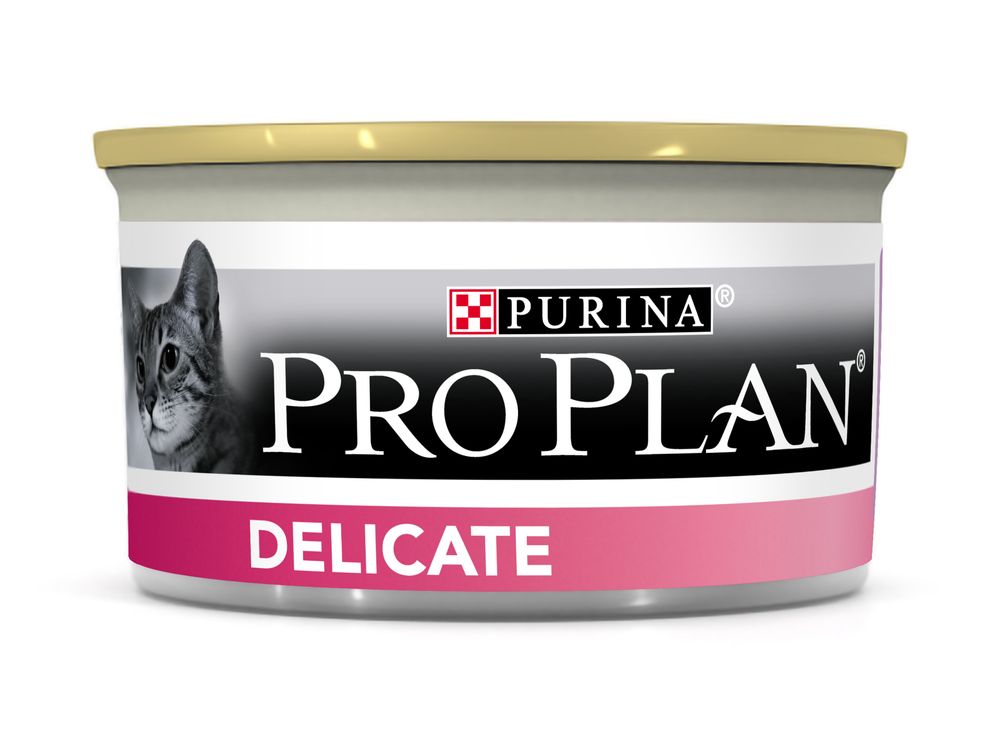 Влажный корм для кошек Pro Plan Delicate при чувствительном пищеварении с индейкой 85 г