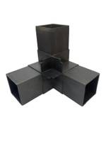 Уголок пластиковый, нейлоновый 120х120х120, AFG530-45 черный универсальный