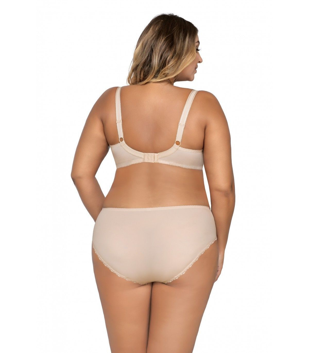 Элегантный бюстгальтер plus size с уплотненными чашками из нежной микрофибры (Размер: 80K) (Цвет: черный)