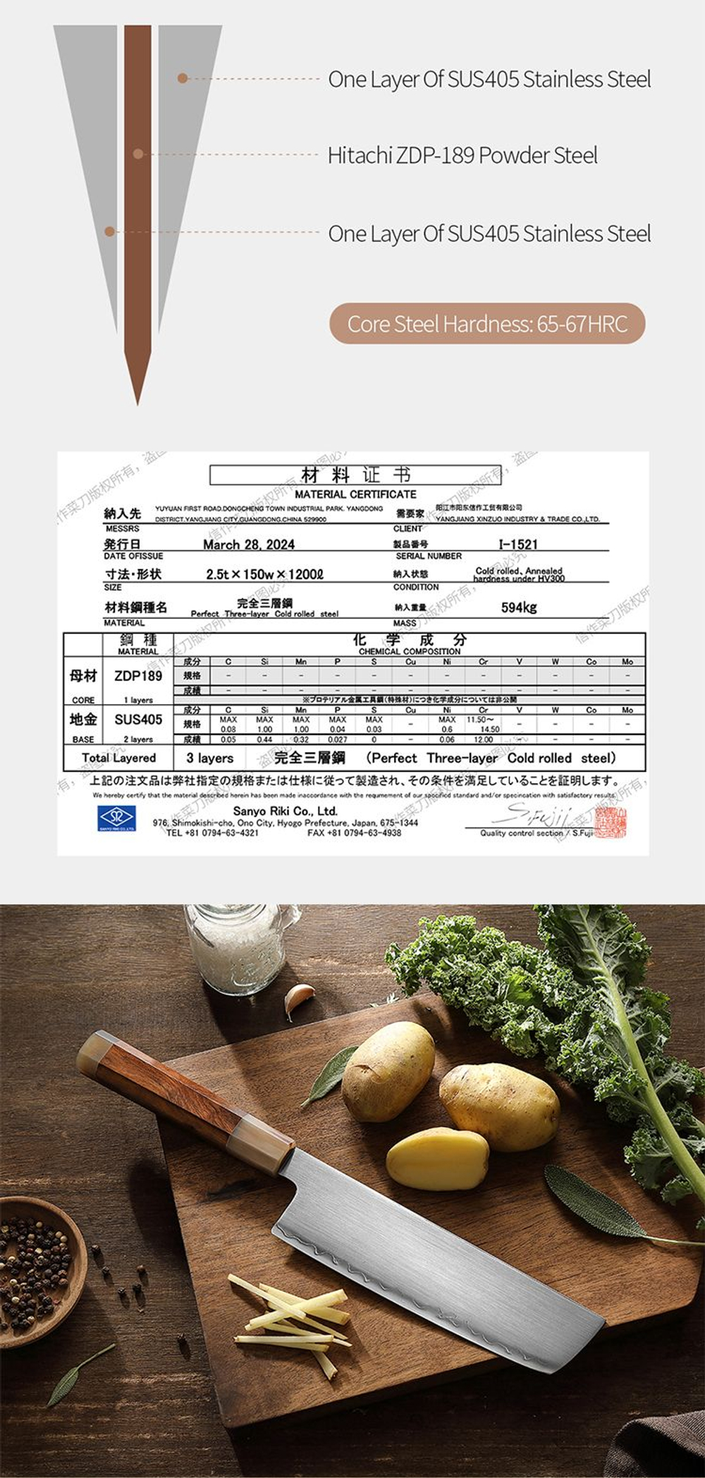 Кухонный нож Xinzuo X05Z Nakiri нож 7 дюймов клинок ZDP189 рукоять железное дерево и кость, длина лезвия 18,3 см