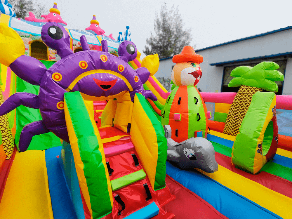 Коммерческий надувной батут «В гостях у дельфинов», 10*5*5 м