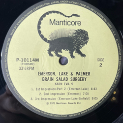 Винтажная виниловая пластинка LP Emerson, Lake and Palmer, Brain Salad Surgery (Япония 1976) (Оби) Benny The Bouncer