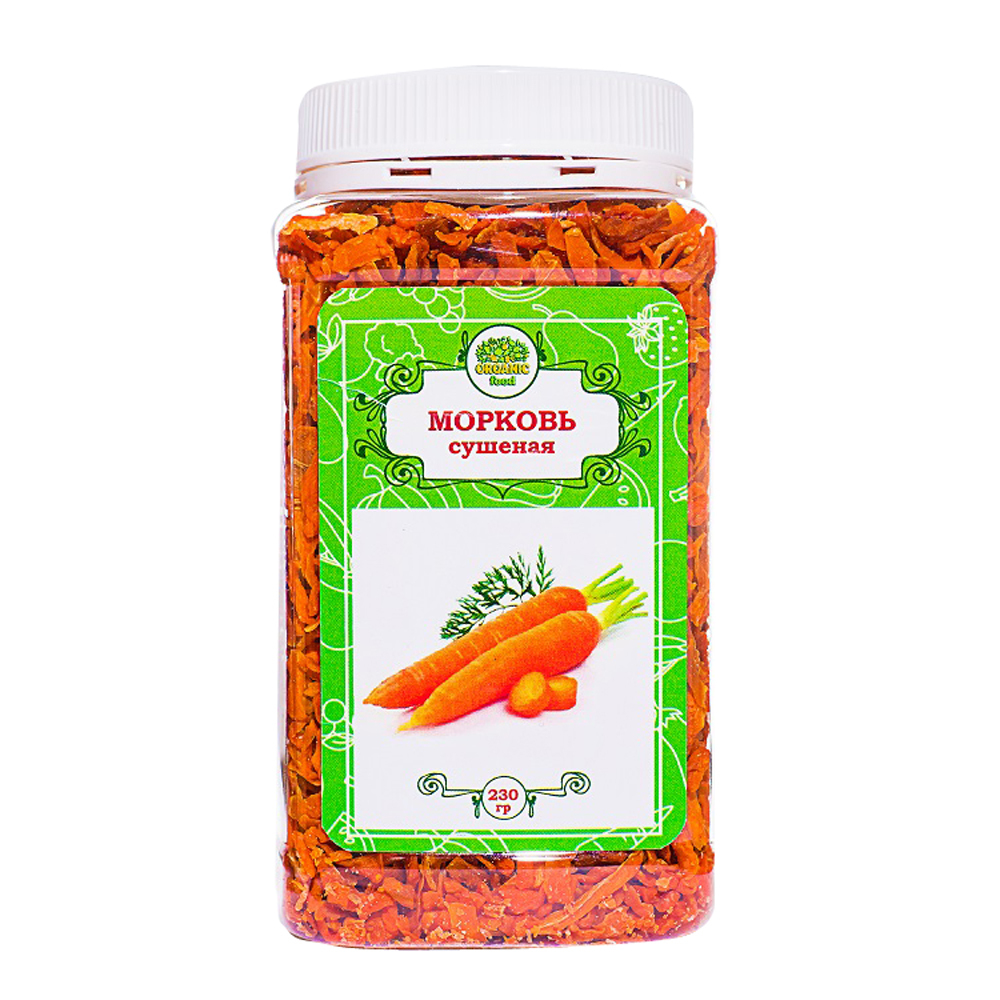 Organic Food Морковь сушеная, 230 гр ПЭТ