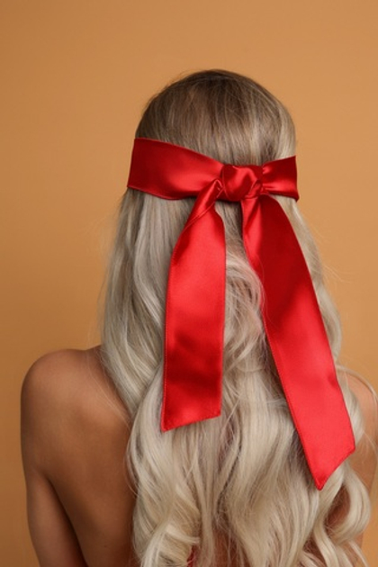 Нежная цельноатласная маска красная (Base)