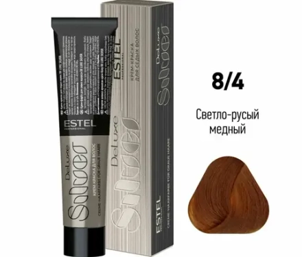 Краска для седых волос Estel DeLuxe Silver (светло-русый медный) 8/4