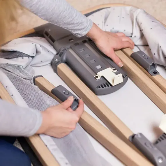 Колыбель приставная Tutti Bambini CoZee Оak and Сharcoal с колесами