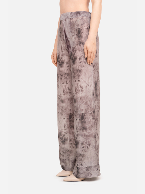 Брюки "Тенета" в пижамном стиле. Серые