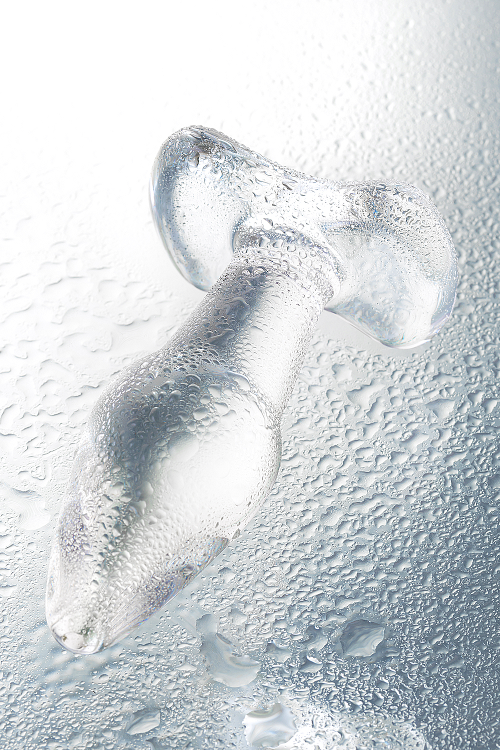 Анальная втулка стеклянная прозрачная 10,5 см