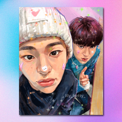 Арт принт / lily_betty_ / STRAY KIDS / Хёнджин & Чанбин