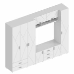 Шкаф настенный МС "Сандра"(Белый лофт)