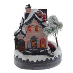 GAEM Фигурка декоративная "Рождество" (4 мелодии, подсвет, движ, 3xAA н/п, +USB), L19 W18 H22 см