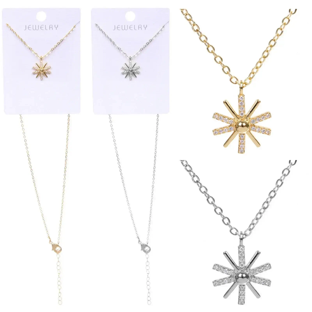 Подвеска из гиппоалергенного сплава со стразами «ЭЛЬЗА», цвет серебро и золото, d-20см/1,5см