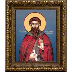 Георгий Лимниот (Озерник) Преподобный. Икона на холсте.