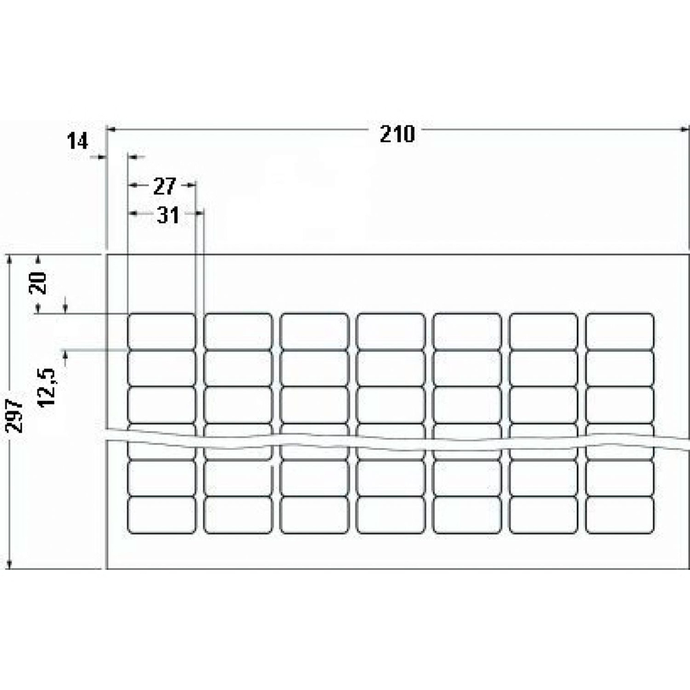0803676 - BMKL 27X12,5 SR - Этикетки в листах DIN-A4