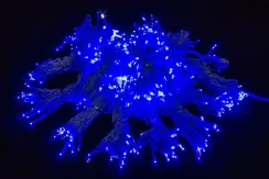 Светодиодный занавес с мерцающим диодом 2*3 м., 420 синих LED ламп, белый провод, Winner Light (b.03.6W.420+)