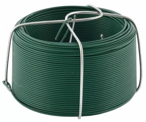 Проволока с ПВХ покрытием, зеленая 0,9 мм, длина 50 м// Сибртех 47770