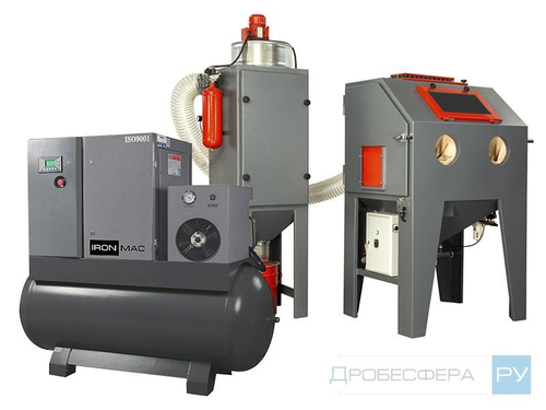 Комплект "Максимум производительности" пескоструйной камеры с компрессором