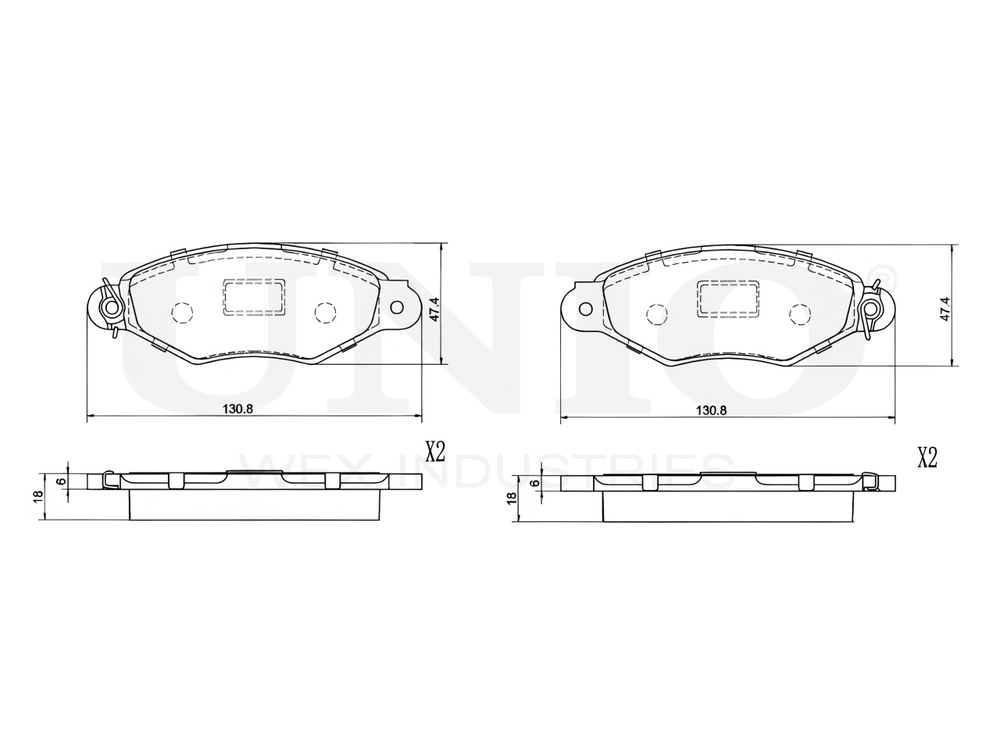 Колодки тормозные диск. передние UNIO BRP-20185