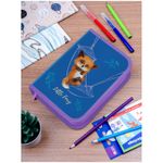 Пенал 1 отделение 200х140х40 Berlingo Little foxy, 2 откидные планки, ткань