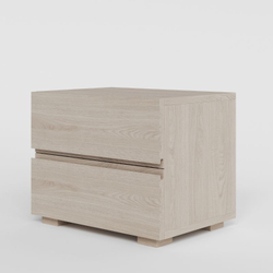 Прикроватная тумбочка, 43х38х30, Баямо, массив дуба цельноламельный, беленый