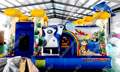 Надувной батут "Белый мишка" 7*5*2.7 м