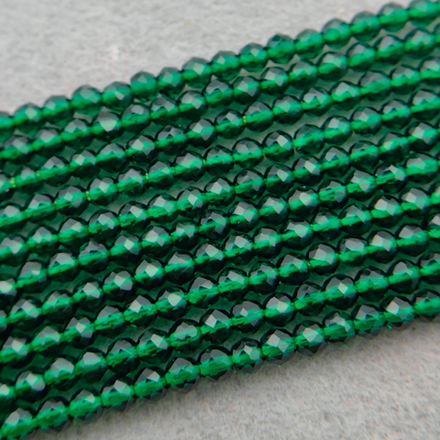Бусины граненые, Emerald