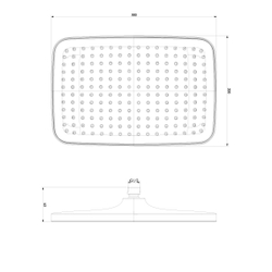 Лейка душевая Lemark LM8134C, 1-функциональная