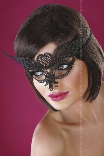 Чёрная ажурная маска Mask Black Model 10 (Цвет: черный)