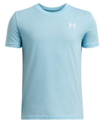 Футболка для мальчика теннисная Under Armour Sportstyle Boys Left Chest - небесный