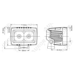 Фара Aurora ближнего белого света ALO-L-2-E7J