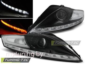 Передние фары daylight black led indicator для Ford Mondeo 4