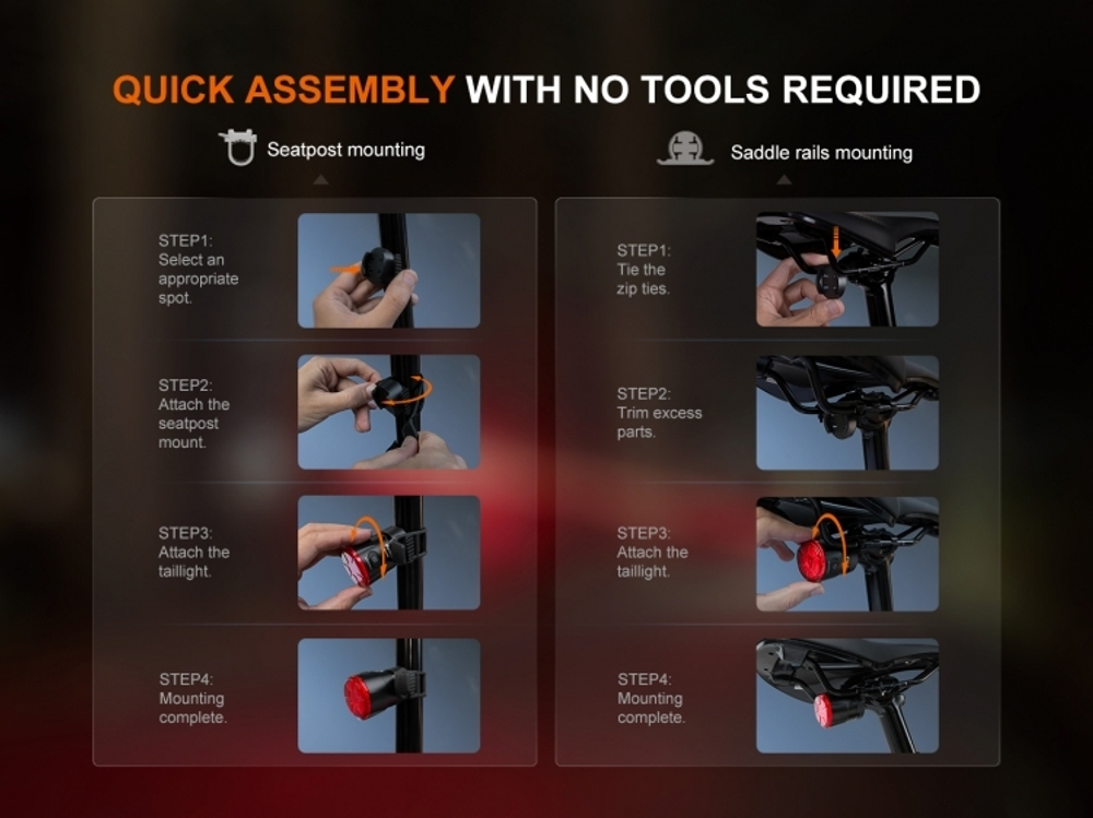 Велофонарь задний Fenix BC06R (Red XP-E2, 30 лм, 560 мАч)