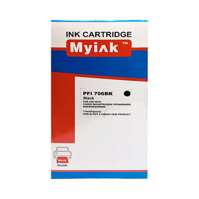 Картридж MyInk, аналог CANON PFI-706BK для IPF 8400/8400S/8400SE/9400/9400S Black (710 ml)