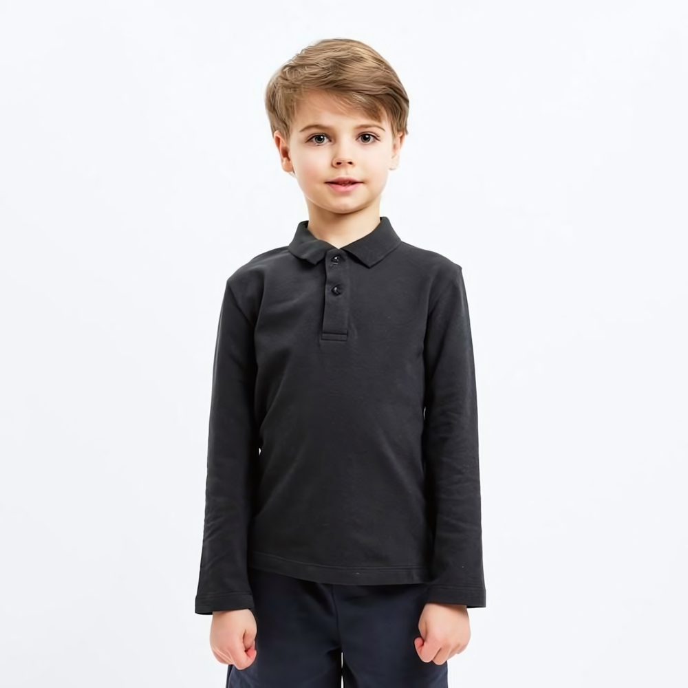 Джемпер (поло) для мальчиков графит, р.122 9372847 (MINAKU)