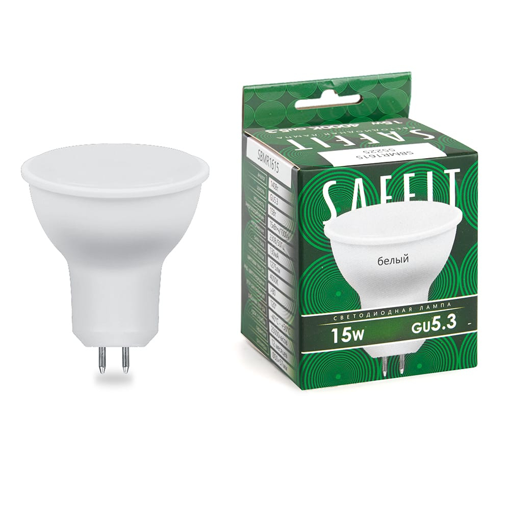 Лампа светодиодная LED SAFFIT SBMR1615 MR16 15W GU5.3 4000K 230v 1275Лм