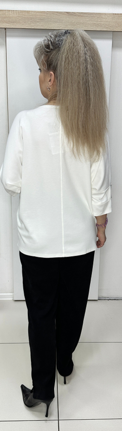 Блузон-джемпер со стразовым изображением "яблока"