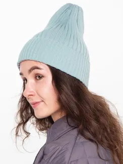 Шапка женская демисезонная, цвет оливковый, размер 52-56