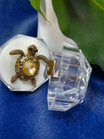 Брошь черепаха античное золото