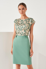 4800 Юбка женская (светло-зеленый)