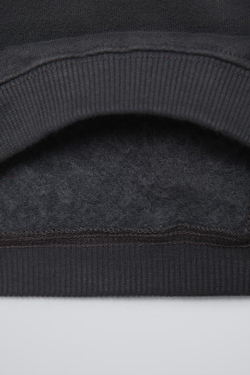 ZARA ОДНОТОННАЯ ТОЛСТОВКА С НАДПИСЬЮ, АНТРАЦИТОВО-СЕРЫЙ