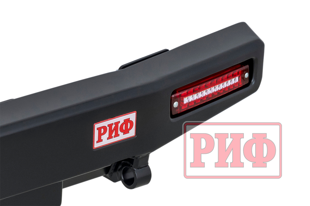 Бампер силовой задний УАЗ Хантер с площадкой под лебедку и фонарями, лифт 65 мм РИФ