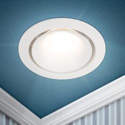 Встраиваемый светильник алюминиевый ЭРА KL100 WH MR16 GU5.3 белый | Алюминиевые встраиваемые светильники