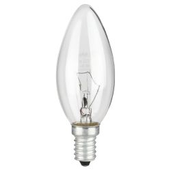 Лампа накаливания ЭРА B-40-E14-230-CL 40Вт 230В свеча прозрачная цветная коробка Е14