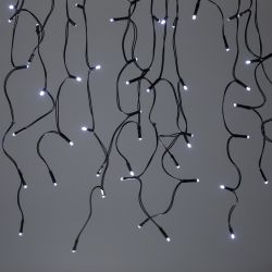 Садовая гирлянда ЭРА ERASF22-29 Бахрома на солнечной батарее холодный свет 2.4*0.5 м