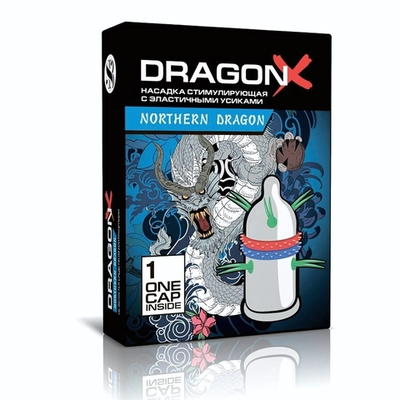 Стимулирующая насадка Dragon NORTHERN с эластичными усиками (Цвет: прозрачный)