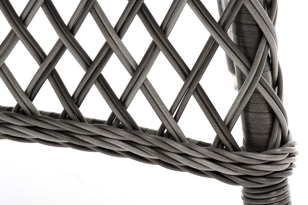 "Эспрессо" плетеный круглый стол, диаметр 118 см, цвет графит