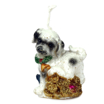 Свеча новогодняя собака, 4,5*5см, пак