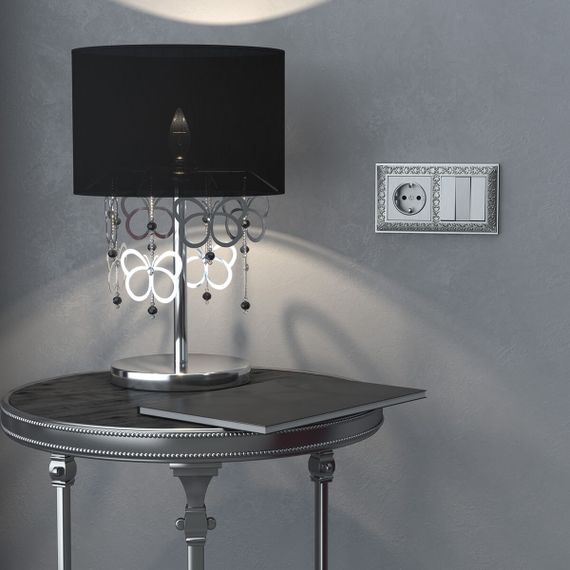 Рамка Werkel Antik на 2 поста матовый хром WL07-Frame-02 4690389145674