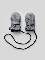 Зимние варежки на липучке (серый меланж)